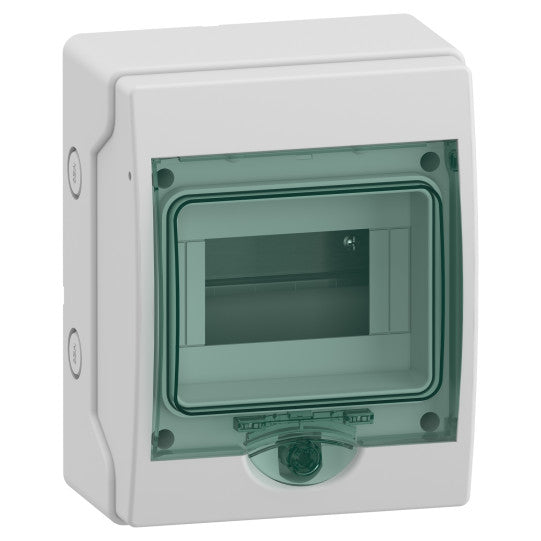 Schneider Electric Kaedra Kaedra - Mini enclosure for modular devices - 159 x 200 mm - 6 modules - Smooth front - No pre-drilled holes - 10313E