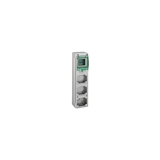Schneider Electric Kaedra Kaedra - mini coffret pour prises - 98 x 392 mm - 4 modules - 3 ouvertures - 13177