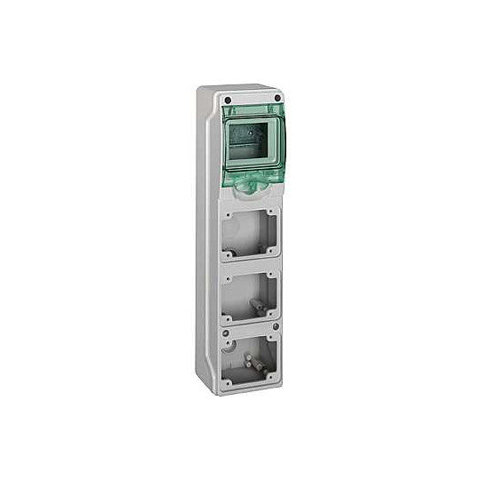 Schneider Electric Mureva Mureva - for plug and socket - 3 openings - 1 x 4 modules - 1 terminal block - 13152M