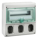 Schneider Electric Mureva Mureva - for plug and socket - 3 openings - 1 x 12 modules - 1 terminal block - 13155M