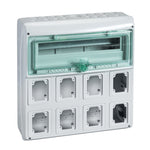 Schneider Electric Mureva Mureva - for plug and socket - 8 openings - 1 x 18 modules - 1 terminal block - 13157M