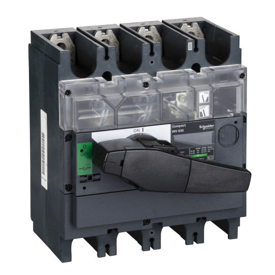 Schneider Electric Compact switch disconnector, Compact INV630, visible break, 630 A, standard version with black rotary handle, 4 poles - 31175