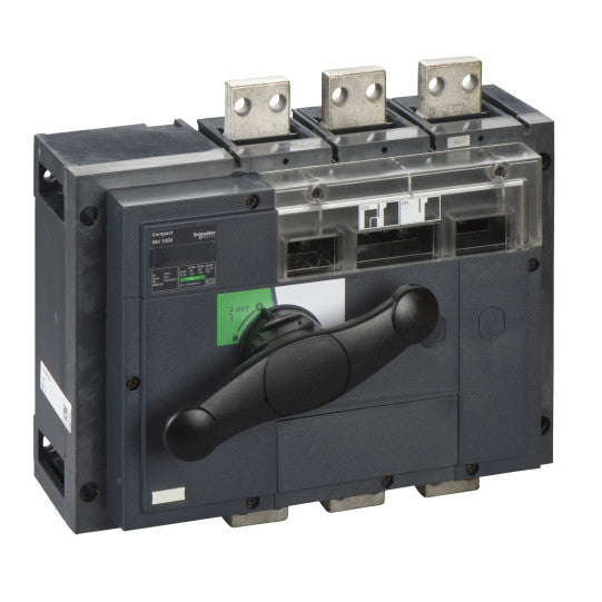 Schneider Electric Compact switch disconnector, Compact INV1000, visible break, 1000 A, standard version with black rotary handle, 3 poles - 31360