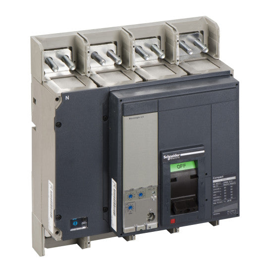 Schneider Electric Compact circuit breaker ComPact NS800N, 50 kA at 415 VAC, Micrologic 2.0 trip unit, 800 A, fixed, 4 poles 4d - 33469