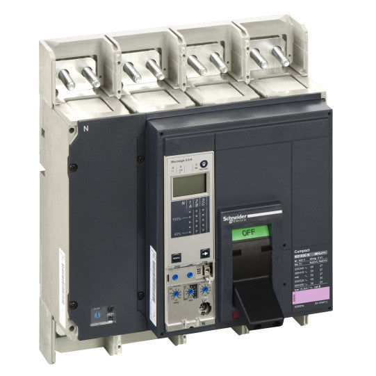 Schneider Electric Compact circuit breaker ComPact NS1600N, 50 kA at 415 VAC, Micrologic 5.0 E trip unit, 1600 A, fixed,4 poles 4d - 34438
