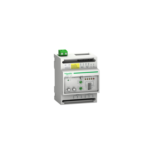 Schneider Electric Vigirex residual current protection relay, Vigirex RH197M, 30 mA to 30 A, 220/240 VAC 50/60Hz, alarm 50% or 100%, DIN rail mounting - 56517