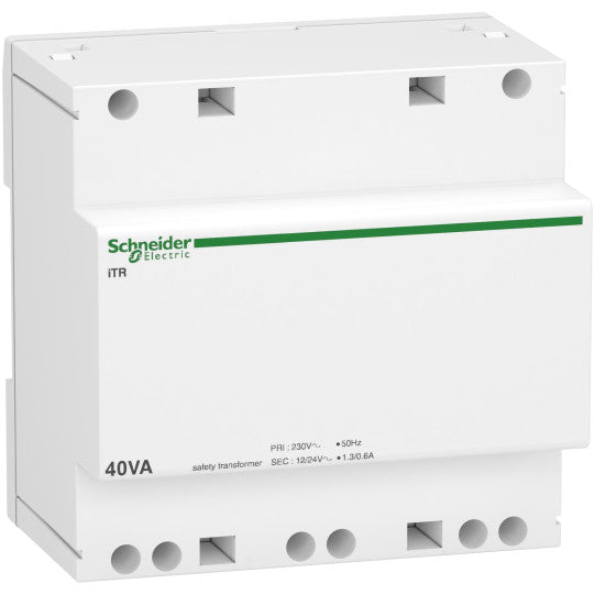 Schneider Electric Acti 9 modular safety transfomer iTR - 230 V 50..60 Hz - output 12..24 V - 40 VA - A9A15220