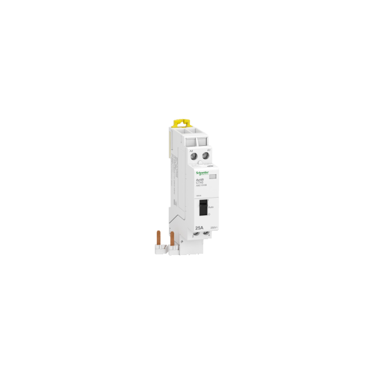 Schneider Electric Acti9 contactor with manual control, Acti9 CT40, 2 NO, 2P, 25 A, 230 V AC, 50 Hz - A9C15188