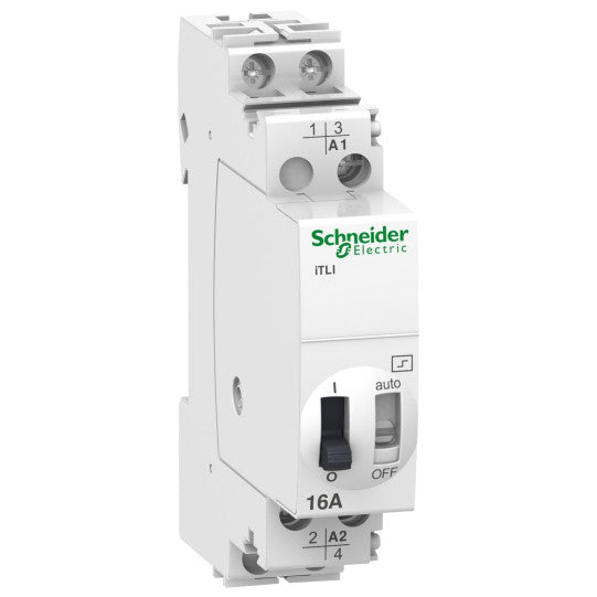 Schneider Electric Acti 9 impulse relay iTLI - 2P - 1NO+1NC - 16A - coil 12 VDC - 24 VAC 50/60Hz - A9C30115