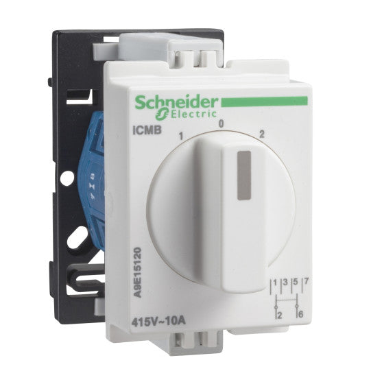 Schneider Electric Acti 9 2 pole switch iCMB 10 A 10A 2P U 415V CA - A9E15120