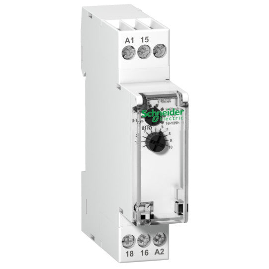 Schneider Electric Acti 9 iRTA relay - delays energizing of a load-1C/O - Uc 24-240 VAC/24VDC - A9E16065