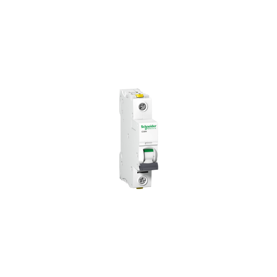 Schneider Electric Acti 9 Miniature circuit breaker (MCB), Acti9 iC60N, 1P, 10A, B curve, 6000A (IEC 60898-1), 10kA (IEC 60947-2), double term. - A9F03110