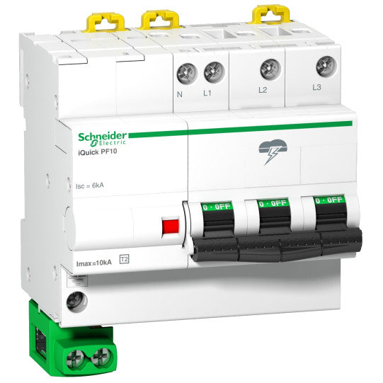 Schneider Electric Acti 9 iQuick PF modular surge arrester - 3 poles + N - 275V - A9L16618