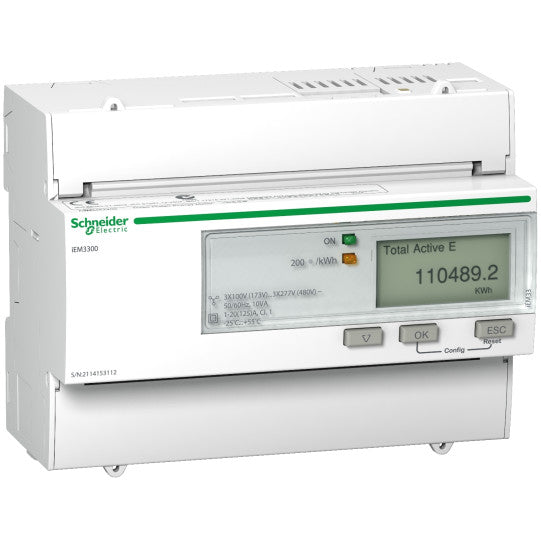 Schneider Electric Acti 9 iEM3300 energy meter - 125 A - A9MEM3300