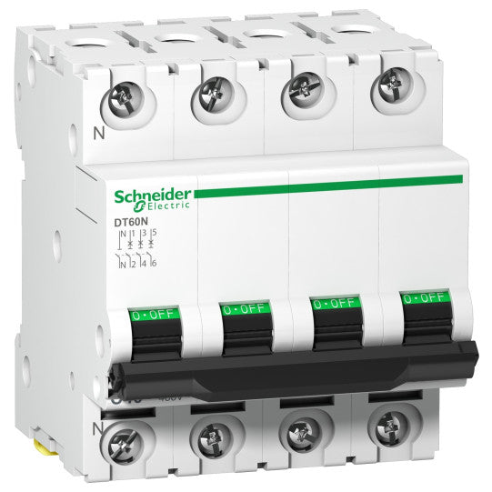 Schneider Electric Prodis DT60 - circuit breaker - DT60N - 4P - 63A - C curve - A9N21031