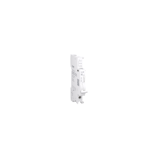 Schneider Electric Acti 9 Auxiliary contact, Acti9 A9N, OF, 1 C/O, 2mA to 100mA, 24VAC to 250VAC, 24VDC to 220VDC, bottom connection - A9N26914