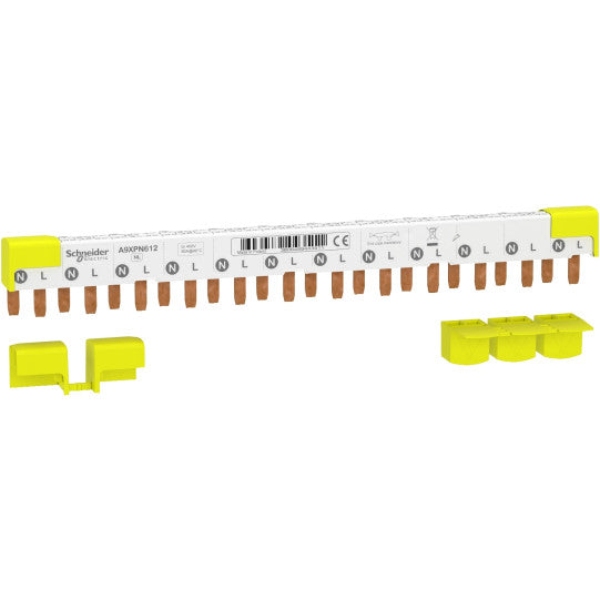 Schneider Electric Acti9 Acti9 - comb busbar - 1L+N - 9 mm pitch - 12 modules - 80A - A9XPN612