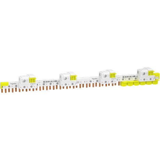 Schneider Electric Acti9 comb busbar, Acti9, 1L+N, 9 mm pitch, 24 modules, 80 A - A9XPP624