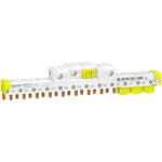 Schneider Electric Acti9 comb busbar, Acti9, 3P+N balanced, 9 mm pitch, 12 modules, 80 A - A9XPP712