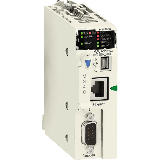 Schneider Electric SCHNEIDER processor module M340 - max 1024 discrete + 256 analog I/O - CANOpen - BMXP3420302
