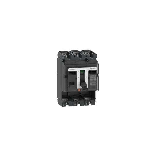 Schneider Electric ComPacT nouvelle génération circuit breaker basic frame, ComPacT NSX100S DC, 100 kA at 750 VDC, 100 A, without trip unit, 3 poles - C10S3D
