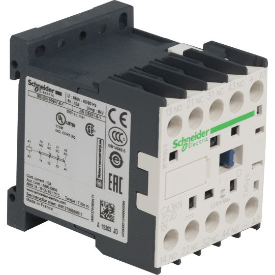 Schneider Electric TeSys TeSys K control relay - 2 NO + 2 NC - <= 690 V - 12 V DC standard coil - CA3KN22JD