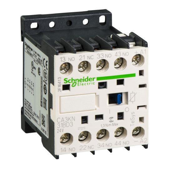 Schneider Electric TeSys TeSys K control relay - 3 NO + 1 NC - <= 690 V - 24 V DC standard coil - CA3KN31BD3