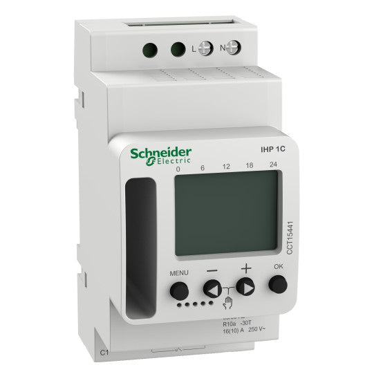 Schneider Electric SCHNEIDER Acti9 IHP 1C w (24h/7d) programmable time switch - CCT15441