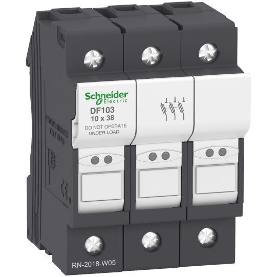 Schneider Electric TeSys Fuse carrier TeSys DF, 3P 32A, fuse size 10x38 mm - DF103