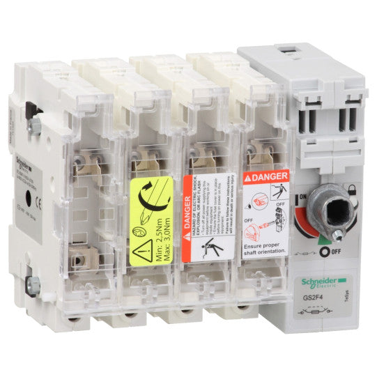 Schneider Electric TeSys TeSys GS - interrupteur sectionneur fusible - 4P - 50A - 14x51 mm - GS2F4