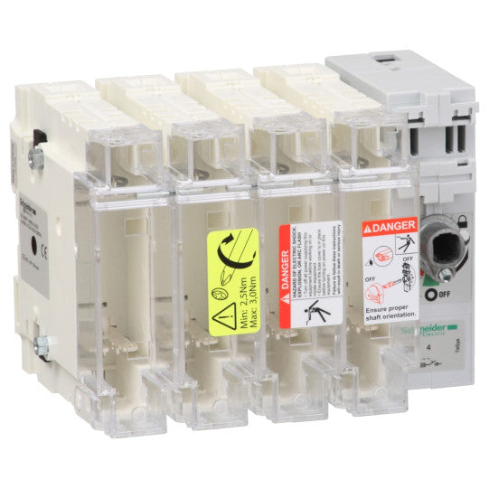 Schneider Electric TeSys TeSys GS - interrupteur sectionneur fusible - 4P - 100A - 22x58 mm - GS2J4
