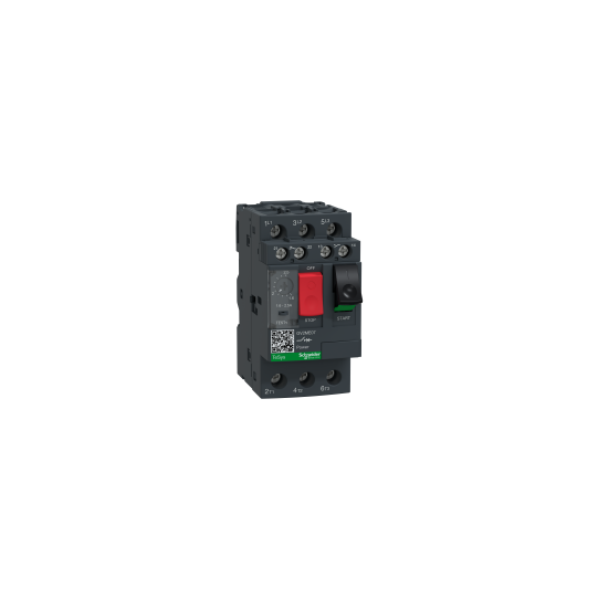 Schneider Electric SCHNEIDER TeSys GV motor circuit breaker, 0.63A/690V.1, 6-2.5 plus ADD - GV2ME07AE11TQ