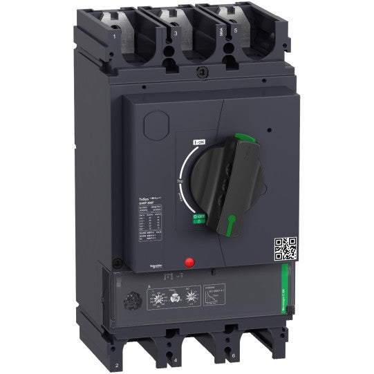 Schneider Electric TeSys Motor circuit breaker, TeSys GV6, 3P, 500A, Icu 36kA, thermal magnetic - GV6P500F