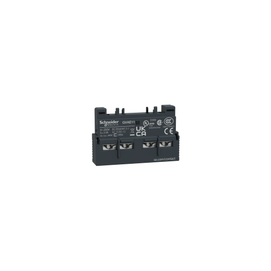 Schneider Electric TeSys TeSys GV2 & GV3 - auxiliary contact - 1 NO + 1 NC - GVAE11