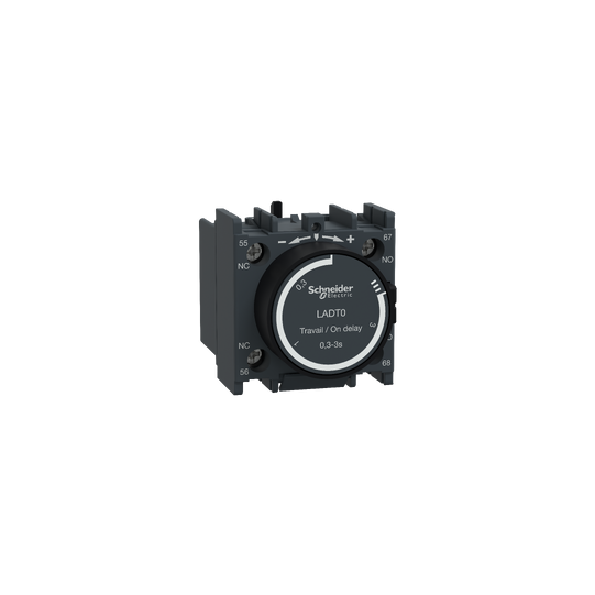 Schneider Electric TeSys TeSys D - time delay auxiliary contact block - 1 NO + 1 NC screw clamp terminals - LADT0