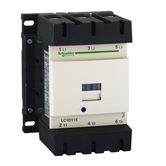 Schneider Electric TeSys TeSys D contactor - 3P(3 NO) - AC-3 - <= 440 V 115 A - 440 V AC 50/60 Hz coil - LC1D115R7