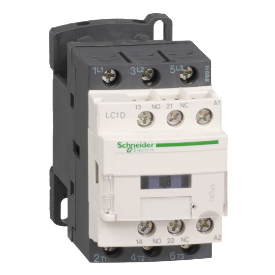 Schneider Electric TeSys TeSys D contactor - 3P(3 NO) - AC-3 - <= 440 V 18 A - 380 V AC coil - LC1D18Q7