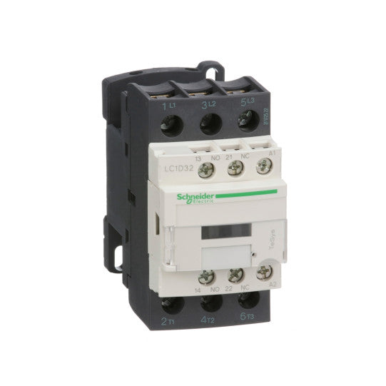 Schneider Electric TeSys TeSys D contactor - 3P(3 NO) - AC-3 - <= 440 V 32 A - 240 V AC 50/60 Hz coil - LC1D32U7