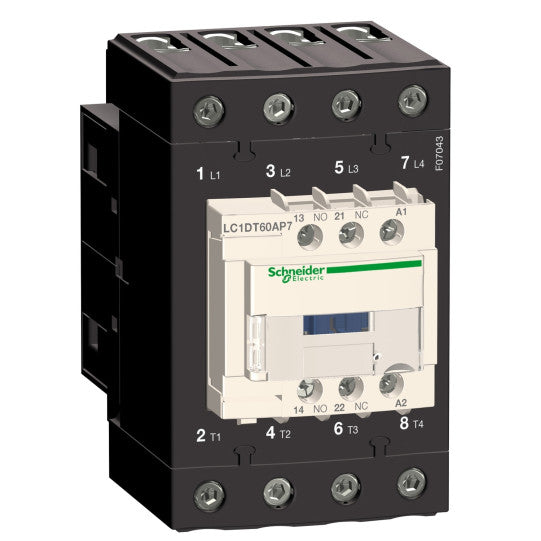 Schneider Electric TeSys TeSys D contactor - 4P(4 NO) - AC-1 - <= 440 V 60 A - 72 V DC standard coil - LC1DT60ASD