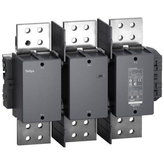 Schneider Electric TeSys TeSys F contactor - 3P(3 NO)-AC-1 <= 1000 V AC 2100 A with coil LX1/ LX9 - 110…500V AC 40/400Hz, LX4 - 110...440V DC - LC1F2100