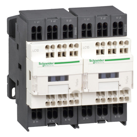 Schneider Electric TeSys TeSys D reversing contactor - 3P(3 NO) - AC-3 - <= 440 V 25 A - 48 V AC coil - LC2D253E7