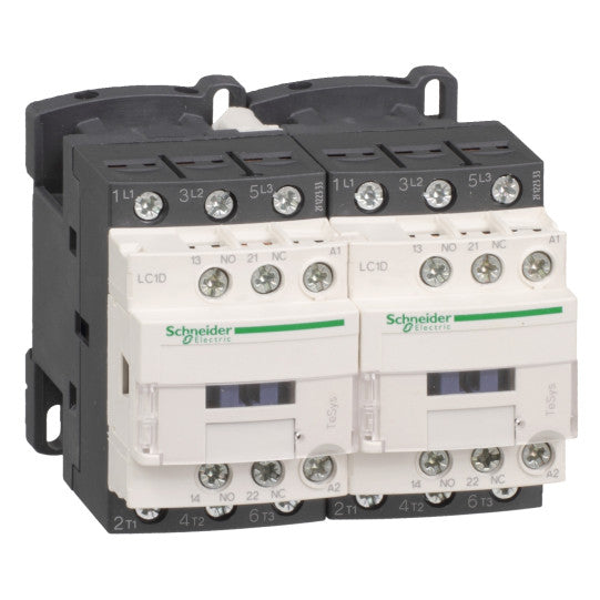 Schneider Electric TeSys TeSys D reversing contactor - 3P(3 NO) - AC-3 - <= 440 V 38 A - 230 V AC coil - LC2D38P7