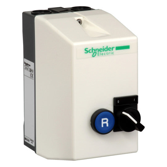 Schneider Electric TeSys TeSys LE - enclosed DOL starter - 12 A - 230 V AC coil - selector 2 pos + reset - LE1D12P7A13