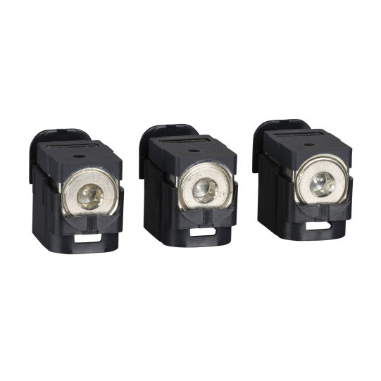 Schneider Electric SCHNEIDER aluminium bare cable connectors, ComPact NSX, EasyPact CVS, for 1 cable 25 mm² to 95 mm², 250 A, set of 3 parts - LV429227