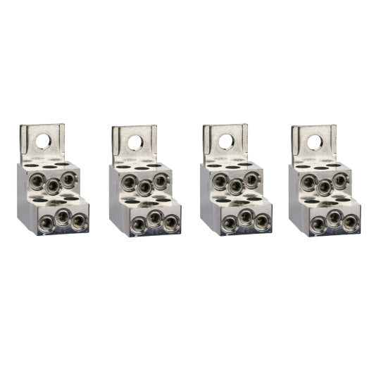 Schneider Electric SCHNEIDER aluminium bare cable connectors, ComPact NSX, for 6 cables 1.5 mm² to 35 mm², 250 A, set of 4 parts - LV429249