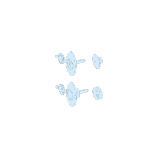 Schneider Electric PrismaSeT PrismaSeT P Active - Accessoires panneau lateral IP55 - 16 vis 1/4 tour + joints - LVS01102