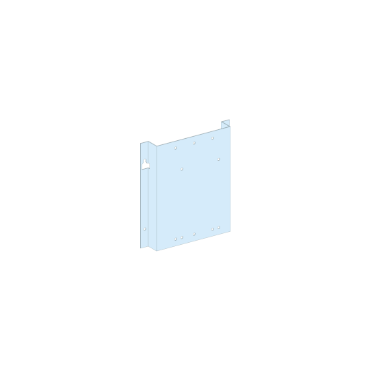 Schneider Electric PrismaSeT PrismaSeT G Active - Platine gaine-NSX-INV630 vert.-fixe-Cde manet-L=300-RAL9003 - LVS03080