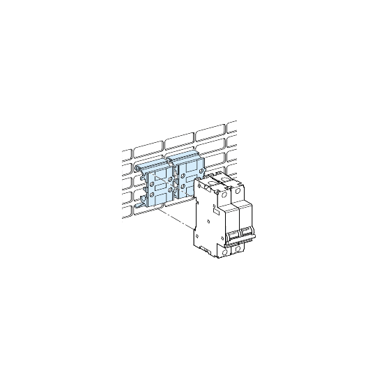 Schneider Electric PrismaSeT PrismaSeT G Active - Réhausse Pratic pour rail et platine perforée - lot de 5 - LVS04224