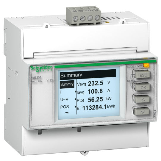 Schneider Electric PowerLogic PM3255 power meter - 2 digital I - 2 digital O - RS485 - METSEPM3255