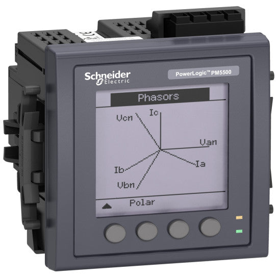 Schneider Electric PowerLogic PM5561 Meter, 2 ethernet, up to 63th H, 1,1M 4DI/2DO 52 alarms, MID - METSEPM5561